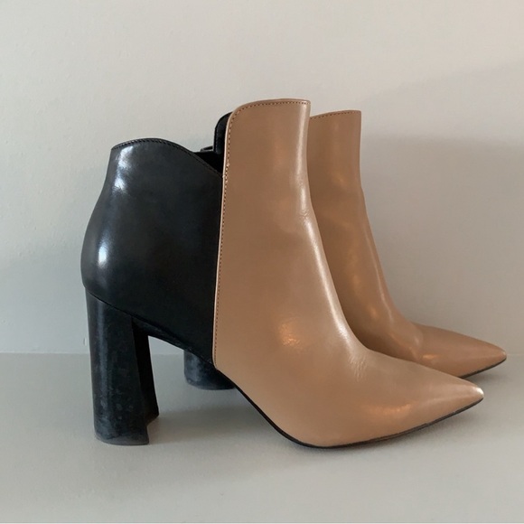 Marc Fisher black tan booties Size 6 - Picture 4 of 7